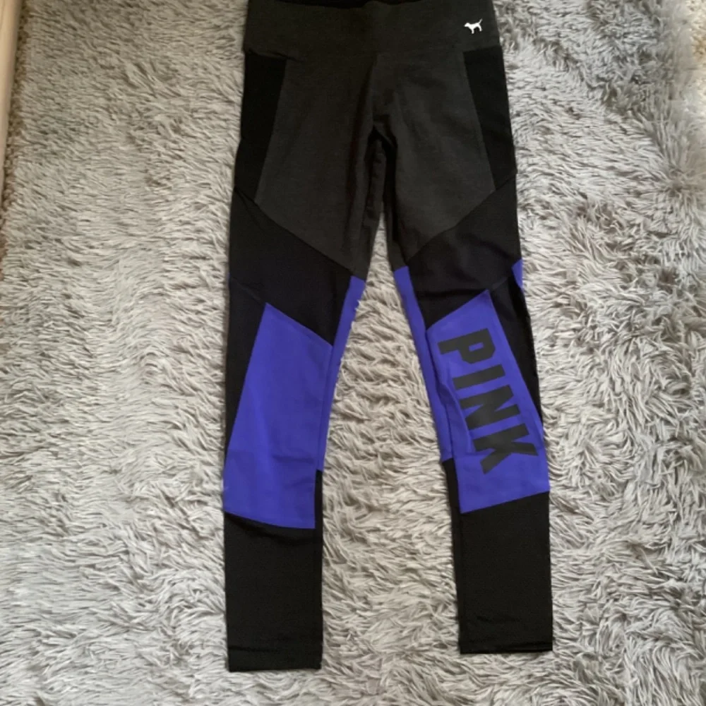 Pink Yoga Purple/Black Flat Legging Size S NWT